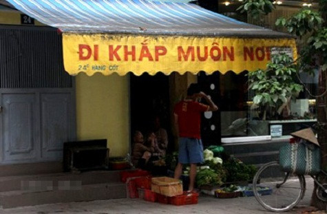 Cửa hàng rau quả "đi khắp muôn nơi". Cửa hàng rau quả "đi khắp muôn nơi".