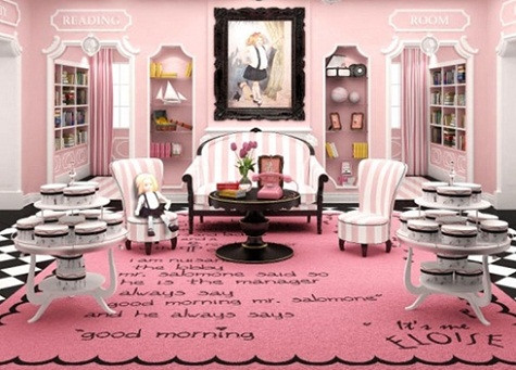 10. Phòng Eloise Khách sạn The Plaza, New York Giá: Từ 2.045 USD một đêm (bao gồm cả dịch vụ phòng Edwardian cho bố mẹ) Căn phòng này mô phỏng sống động ngôi nhà trên gác mái của cô bé Eloise - nhân vật chính nổi tiếng trong các cuốn sách của tác giả Kay Thompson. Được trang trí bởi nhà thiết kế thời trang Betsey Johnson, căn phòng hồng rực ở tầng 18 này có thể chứa được 4 trẻ em. Ngoài ra, nơi đây còn được trang bị những chiếc áo choàng tắm dài rất dễ thương, camera Eloise và rất nhiều xe ba bánh cho các bé gái đi vòng quanh khách sạn. 10. Phòng Eloise Khách sạn The Plaza, New York Giá: Từ 2.045 USD một đêm (bao gồm cả dịch vụ phòng Edwardian cho bố mẹ) Căn phòng này mô phỏng sống động ngôi nhà trên gác mái của cô bé Eloise - nhân vật chính nổi tiếng trong các cuốn sách của tác giả Kay Thompson. Được trang trí bởi nhà thiết kế thời trang Betsey Johnson, căn phòng hồng rực ở tầng 18 này có thể chứa được 4 trẻ em. Ngoài ra, nơi đây còn được trang bị những chiếc áo choàng tắm dài rất dễ thương, camera Eloise và rất nhiều xe ba bánh cho các bé gái đi vòng quanh khách sạn.