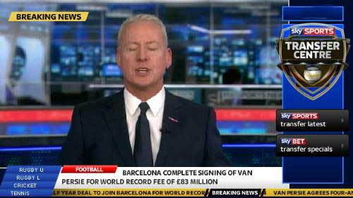 Nhân nói tới SkyBet. Ngày 31/1/2012, bản tin Sky Sports đưa tin giờ chót rằng Arsenal đã đạt được thỏa thuận bán Robin Van Persie cho Barcelona với mức giá…83 triệu bảng, và ngay lập tức SkyBet cũng hạ tỷ lệ cược cho Van Persie tới Barca xuống 1 ăn 2. Rất nhiều con bạc đã ăn phải bả đó, và chúng ta giờ đều biết Van Persie đang ở đâu. Đó thực ra chỉ là một trò chơi khăm của Sky, sau này được phát triển thành một link internet. Nhân nói tới SkyBet. Ngày 31/1/2012, bản tin Sky Sports đưa tin giờ chót rằng Arsenal đã đạt được thỏa thuận bán Robin Van Persie cho Barcelona với mức giá…83 triệu bảng, và ngay lập tức SkyBet cũng hạ tỷ lệ cược cho Van Persie tới Barca xuống 1 ăn 2. Rất nhiều con bạc đã ăn phải bả đó, và chúng ta giờ đều biết Van Persie đang ở đâu. Đó thực ra chỉ là một trò chơi khăm của Sky, sau này được phát triển thành một link internet.