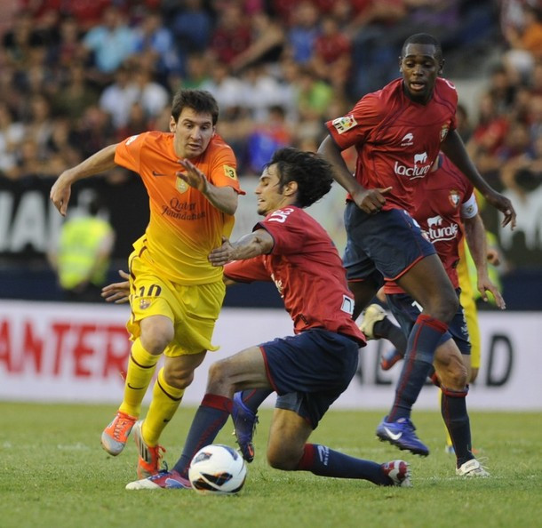 Giống như Ronaldo, Messi cũng chơi đầy cố gắng.