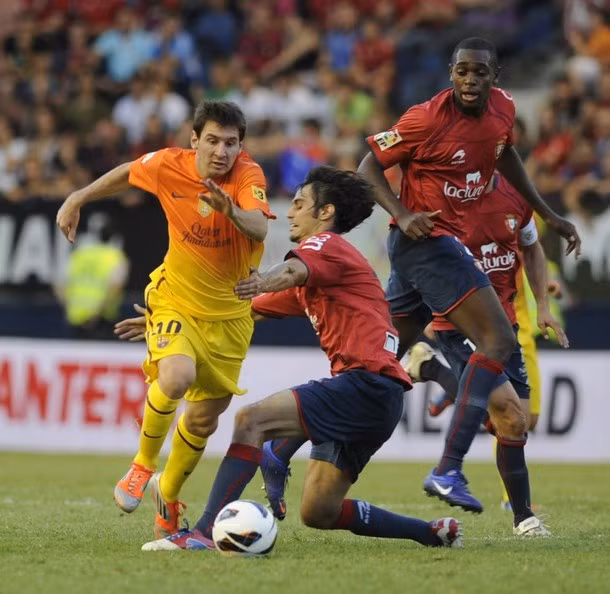 Giống như Ronaldo, Messi cũng chơi đầy cố gắng.