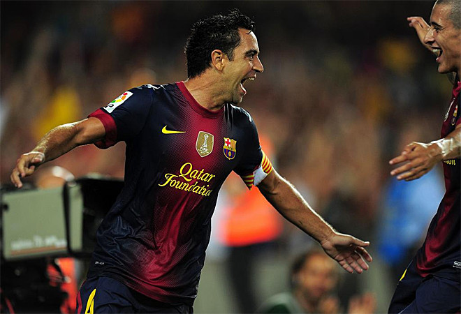 Xavi đem về bàn thắng thứ ba cho Barca. Xavi đem về bàn thắng thứ ba cho Barca.