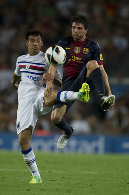 Các sao Barca thi đấu đầy nỗ lực. Các sao Barca thi đấu đầy nỗ lực.