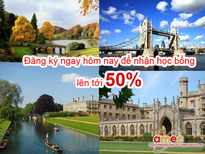 Nhanh tay đăng ký để nhận suất học bổng 50% khi du học tại Anh Quốc ảnh 1 Nhanh tay đăng ký để nhận suất học bổng 50% khi du học tại Anh Quốc ảnh 1