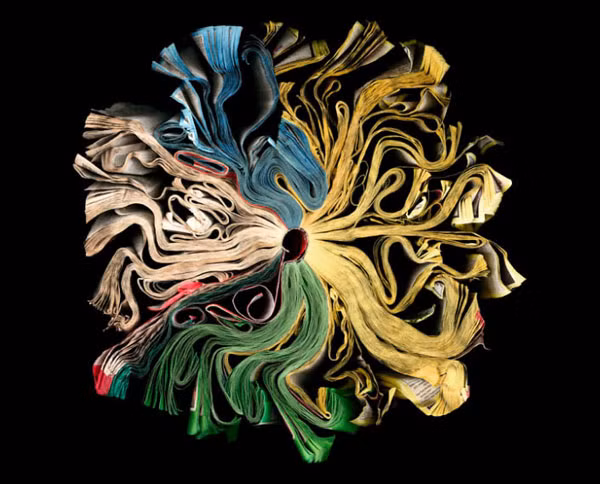 Tác giả đã nhuộm màu sách để có được những dải màu bắt mắt như thế này đấy!