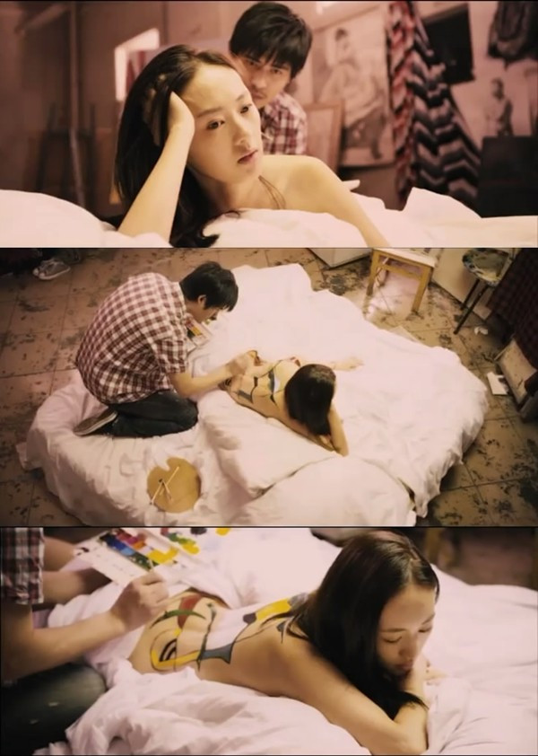 Cảnh vẽ tranh trên lưng trần nhạy cảm của Châu Du Dân khiến khán giả tò mò