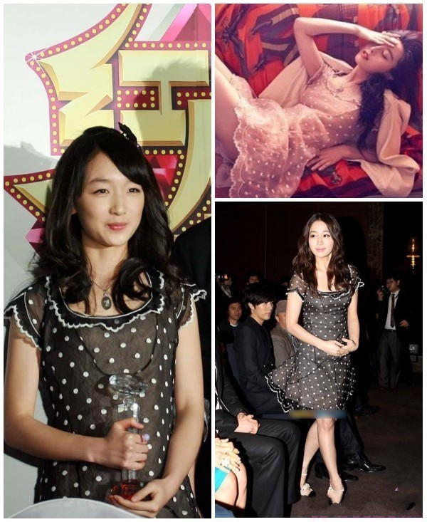 Có vẻ 'nữ hoàng thảm đỏ' Phạm Băng Băng là người đau đầu nhất khi liên tục "đụng hàng" với người khác, nếu cô nàng họ Phạm chọn chiếc váy màu nhạt thì Châu Đông Vũ cùng Lee Min Jung lại chọn màu đen xinh xắn cuốn hút. Xem thêm: Sao Hàn "giơ" bằng chứng: Tôi đẹp hoàn toàn tự nhiên (P2)