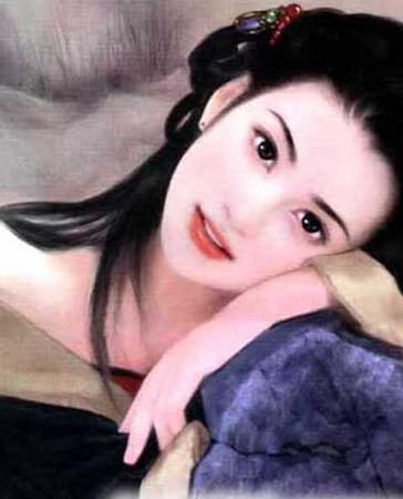 Tây Thi tên là Thi Di Quang, người con gái đó đã có công lớn trong việc giúp Phạm Lãi, Văn Chủng và Việt Vương Câu Tiễn diệt vua Ngô Phù Sai. Khi nàng giặt áo bên bờ sông, bóng nàng soi trên mặt nước sông trong suốt làm nàng thêm xinh đẹp. Cá nhìn thấy nàng, say mê đến quên cả bơi, dần dần lặn xuống đáy sông. (Tranh họa ) (Ảnh: HB)