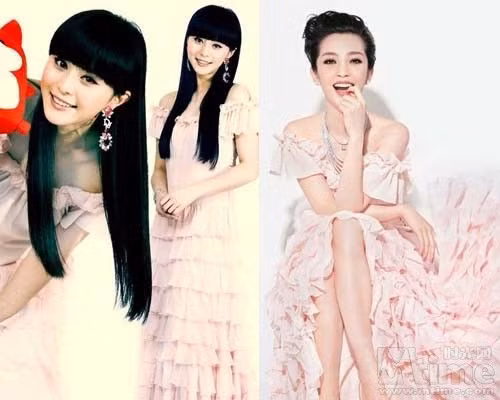 Cùng chiếc váy nhưng kiểu tóc của cô nàng họ Phạm cho thấy một cô công chúa ngọt ngào dễ thương, còn cô nàng họ Lý lại là một cô gái kiêu sa. Xem thêm: 47 tuổi vẫn 'điềm nhiên' diện váy khiếm nhã