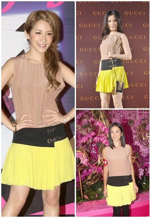 Tiểu Á Hiên, Hùng Nãi Cẩn và Dương Thái Ny đều "nhìn trúng" chiếc váy lệch tà trẻ trung và gợi cảm này. Xem thêm: Sao Hàn "giơ" bằng chứng: Tôi đẹp hoàn toàn tự nhiên (P2)