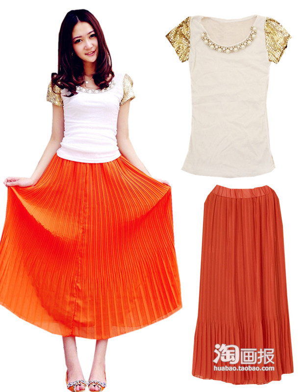 Thoải mái, nhẹ nhàng khi phối hợp váy xếp li dài cùng áo phông sẽ giúp bạn năng động, trẻ trung hơn. Xem thêm: 10 bộ váy đẹp là niềm mơ ước của thiếu nữ mọi thời đại Thoải mái, nhẹ nhàng khi phối hợp váy xếp li dài cùng áo phông sẽ giúp bạn năng động, trẻ trung hơn. Xem thêm: 10 bộ váy đẹp là niềm mơ ước của thiếu nữ mọi thời đại