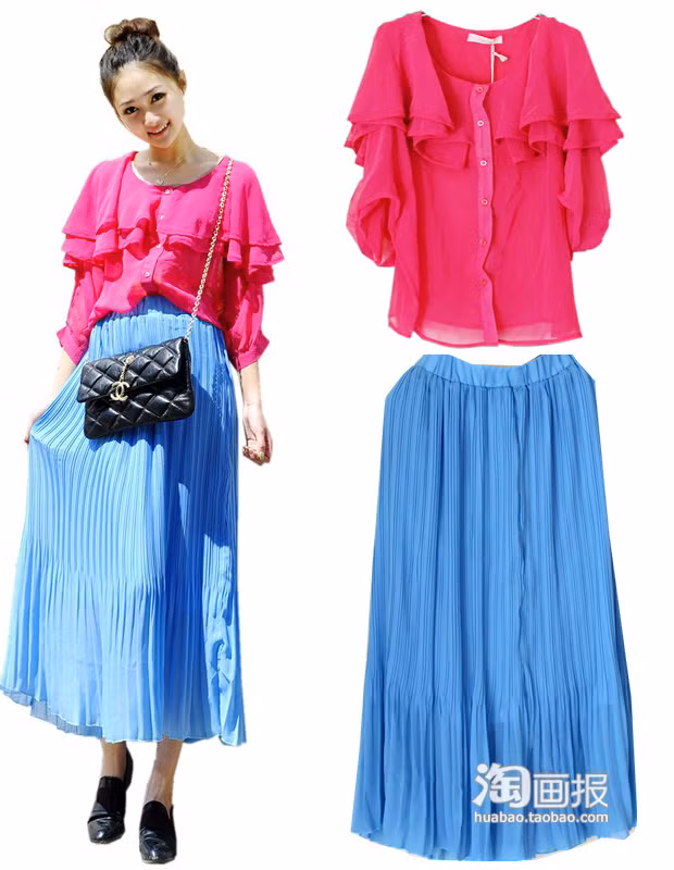 Sự sáng tạo với váy xếp li dài lưng cao mang lại một phong cách mới cho bạn. Xem thêm: 10 bộ váy đẹp là niềm mơ ước của thiếu nữ mọi thời đại