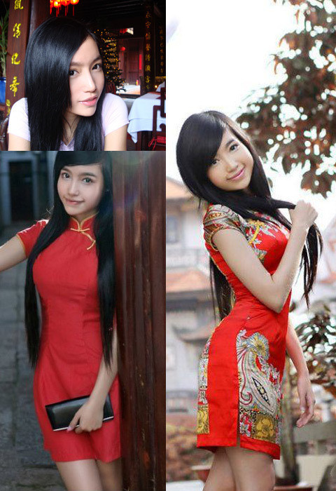 Cũng rất quyến rũ trong bộ sườn xám màu đỏ và càng thêm vẻ rực rõ. Cũng rất quyến rũ trong bộ sườn xám màu đỏ và càng thêm vẻ rực rõ.