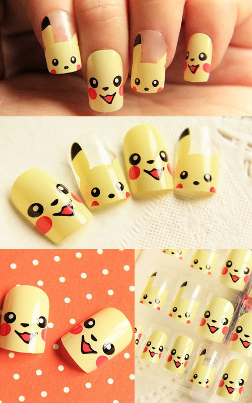 Siêu dễ thương với móng tay nền vàng với hình pikachu ngộ nghĩnh. Xem thêm: Ngày cưới, bạn nên sơn móng tay thế nào? Siêu dễ thương với móng tay nền vàng với hình pikachu ngộ nghĩnh. Xem thêm: Ngày cưới, bạn nên sơn móng tay thế nào?