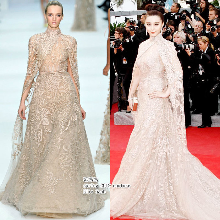 Ngày 17 tháng 5 trong lễ chiếu "Rust và Bone" (De Rouille et D'os) Phạm Băng Băng lại xuất hiện đầy thơ mộng với chiếc váy trong bộ sưu tập xuân hè 20122 của Elie Saab.