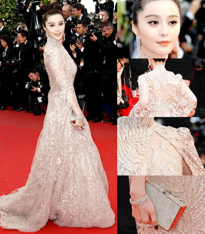 Với những dường ren ẩn hiện và kiểu thiết kế đặc biệt càng giúp người đẹp Châu Á thanh lịch và duyên dáng hơn.