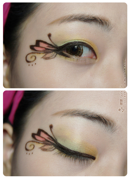 Sau khi vẽ đường viền xong thì tiếp tục đánh màu cho những ô viền vừa vẽ xong. Tốt nhất nên đánh màu hồng để phù hợp với màu mắt đã đánh. Sau khi vẽ đường viền xong thì tiếp tục đánh màu cho những ô viền vừa vẽ xong. Tốt nhất nên đánh màu hồng để phù hợp với màu mắt đã đánh.