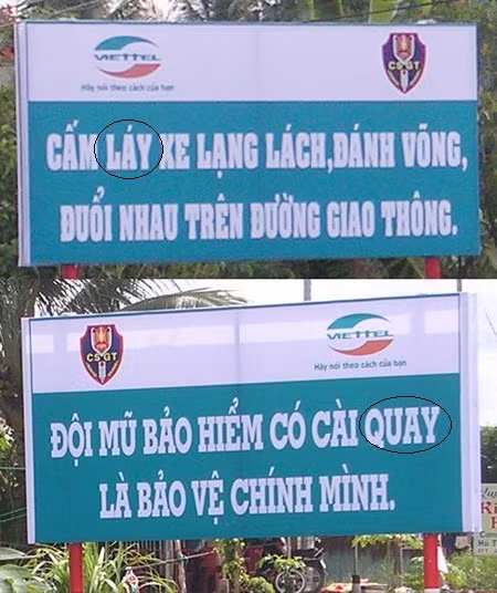"Bó tay" với bảng tuyên truyền!