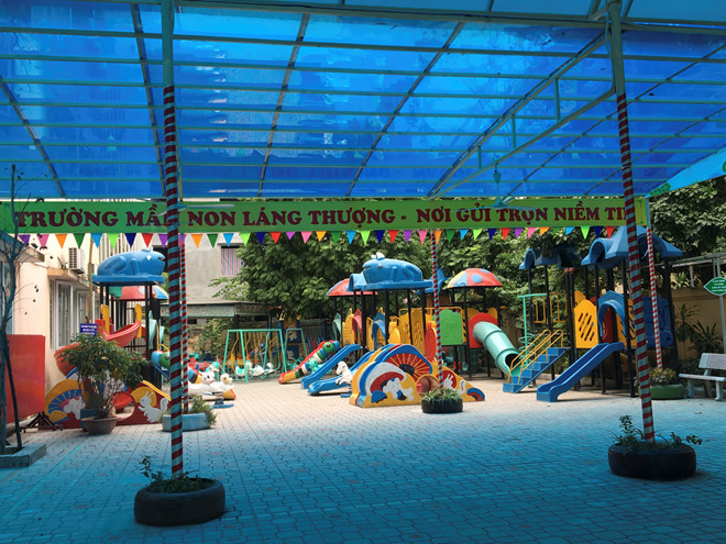 Khuôn viên Trường Mầm non Láng Thượng, quận Đống Đa, Hà Nội (ảnh News.zing.vn) Khuôn viên Trường Mầm non Láng Thượng, quận Đống Đa, Hà Nội (ảnh News.zing.vn)