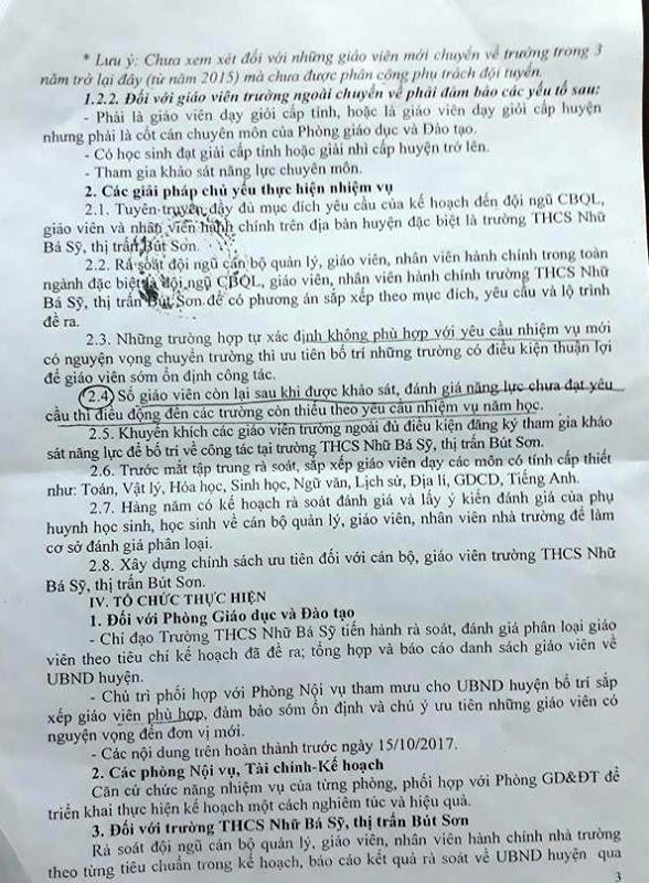 Văn bản số 88/KH-UBND về kế hoạch rà soát, sắp xếp nâng cao chất lượng đội ngũ cán bộ quản lý, giáo viên, nhân viên hành chính Trường trung học cơ sở Nhữ Bá Sỹ, thị trấn Bút Sơn, huyện Hoằng Hóa, Thanh Hóa (ảnh Sông Mã) Văn bản số 88/KH-UBND về kế hoạch rà soát, sắp xếp nâng cao chất lượng đội ngũ cán bộ quản lý, giáo viên, nhân viên hành chính Trường trung học cơ sở Nhữ Bá Sỹ, thị trấn Bút Sơn, huyện Hoằng Hóa, Thanh Hóa (ảnh Sông Mã)