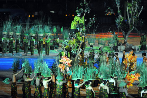 Những tiết mục biểu diễn đặc sắc trong lễ khai mạc.