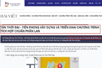 Tự quảng cáo chương trình Phần Lan nhưng Hệ thống giáo dục Tân Thời Đại lại nói không dạy tích hợp