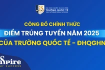 Chi tiết điểm chuẩn năm 2025 của Trường Quốc tế – Đại học Quốc gia Hà Nội