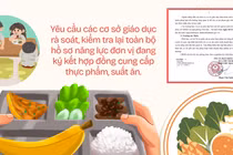 Xã Đại Thanh yêu cầu trường học báo cáo kết quả rà soát đơn vị cung cấp thực phẩm, suất ăn trước 2/4