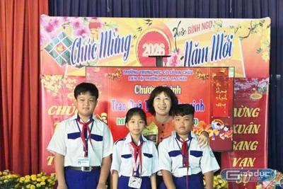 Trường trung học cơ sở An Châu tổ chức chuỗi hoạt động thiết thực trước thềm năm mới