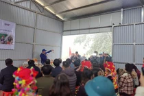 Buổi tập huấn về quy trình sơ chế biến măng tại xã Văn Bàn. Ảnh: NVCC.