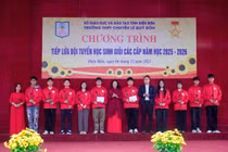 Chương trình tiếp lửa đội tuyển học sinh giỏi các cấp năm học 2025–2026 của Trường Trung học phổ thông Chuyên Lê Quý Đôn (Điện Biên). Ảnh: Website Sở Giáo dục và Đào tạo tỉnh Điện Biên