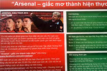 Cơ hội nhận vé xem miễn phí trận Arsenal - Việt Nam