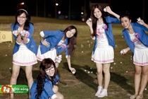 Thí sinh Miss Teen khoe dáng cực nhộn trên sân golf