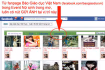 Cách GỬI ẢNH thi Nữ sinh trong mơ: Gửi từ Facebook rất dễ