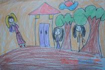  Tranh dự thi của Hải Anh, lớp 1A, Tiểu học Xã Đàn (MS:483) 