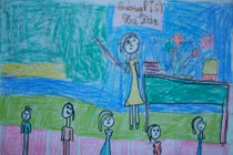  Tranh dự thi của Ngân Hà, 2A, Tiểu học Xã Đàn (MS:476) 