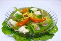 Món ngon cho mùa thu: canh gan lợn rau cải