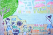 Tranh dự thi của Thu Ngân, lớp 4A, Tiểu học Xã Đàn (MS:484) 