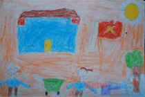  Tranh dự thi của Đức Minh, lớp 5A, Tiểu học Xã Đàn (MS:491) 