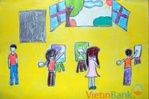  Tranh dự thi của Ngọc Bích, lớp 5A, Tiểu học Xã Đàn (MS:471) 