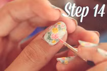 Nail hoa vintage xinh xinh