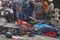 Xe khách tông xe máy, một người tử vong