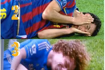 Biếm họa: Sergio Busquets đã tìm được người em lưu lạc David Luiz