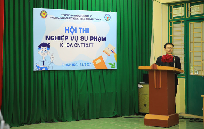 Phó Giáo sư, Tiến sĩ Phạm Thế Anh, Trưởng khoa Kỹ thuật Công nghệ & Truyền thông (Trường Đại học Hồng Đức). Ảnh: HDU 484031994-1112309127367389-6236243325246188382-n.jpg