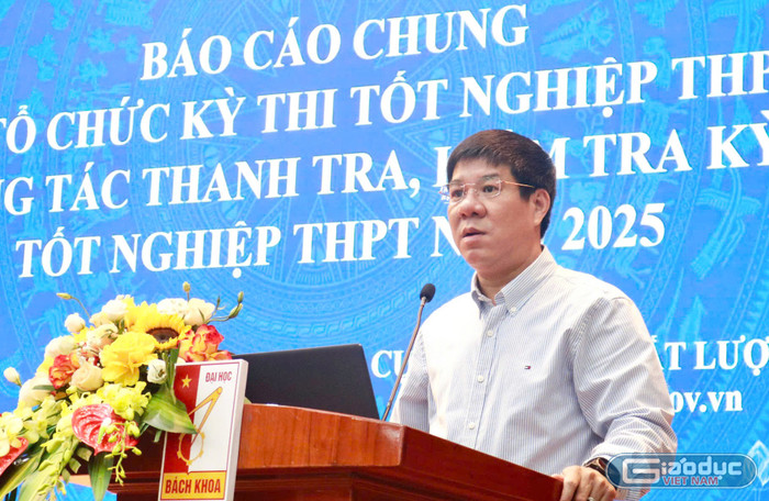 Giáo sư, Tiến sĩ Huỳnh Văn Chương - Cục trưởng Cục Quản lý chất lượng (Bộ Giáo dục và Đào tạo) phát biểu tại hội nghị. Ảnh: DN gdvn-hn5-7920.jpg