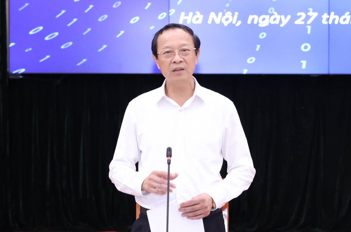 Thứ trưởng Phạm Ngọc Thưởng phát biểu kết luận buổi họp báo. Ảnh: Trần Hiệp img-7454.jpg