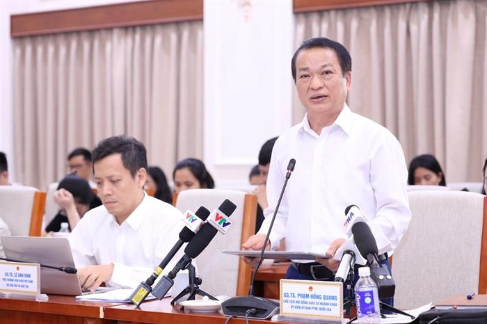 Giáo sư, Tiến sĩ Phạm Hồng Quang - Chủ tịch Hội đồng Giáo sư ngành Khoa học Giáo dục. Ảnh: Trần Hiệp Giáo sư, Tiến sĩ Phạm Hồng Quang - Chủ tịch Hội đồng Giáo sư ngành Khoa học Giáo dục. Ảnh: Trần Hiệp