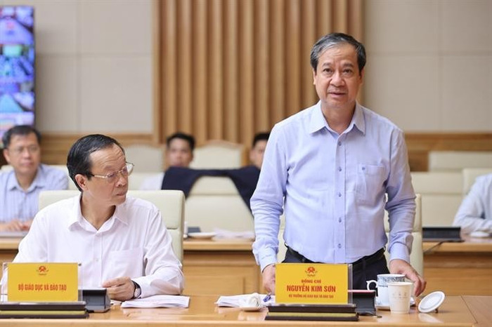 Bộ trưởng Nguyễn Kim Sơn trao đổi tại hội nghị.Ảnh: VGP/Nhật Bắc Bộ trưởng Nguyễn Kim Sơn trao đổi tại hội nghị.Ảnh: VGP/Nhật Bắc