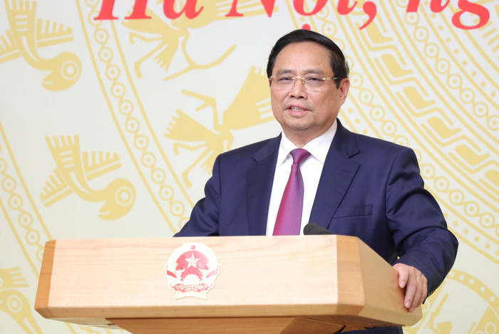 Thủ tướng Chính phủ Phạm Minh Chính phát biểu tại hội nghị. Ảnh: Trần Hiệp img-9745.jpg