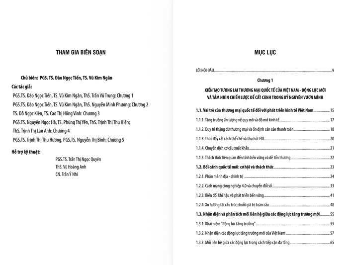 Các tác giả tham gia biên soạn Báo cáo Thương mại Quốc tế Việt Nam 2025.